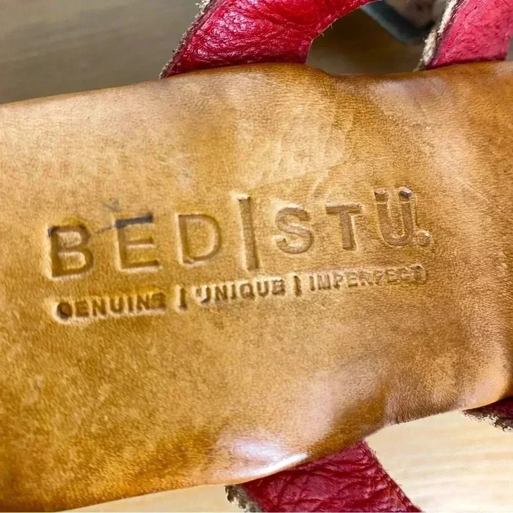 NEW Bed Stu Voicing Braided Leather Platform Sandals Size 7.5